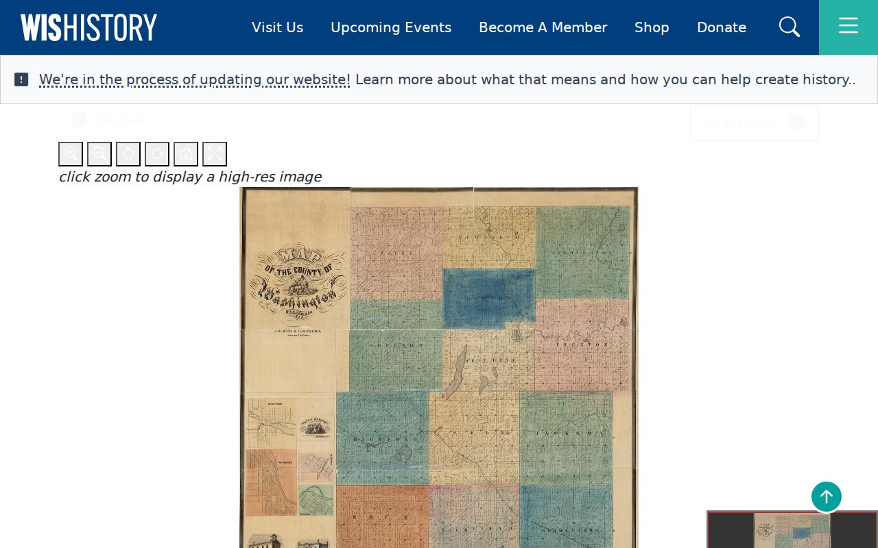 Historic Washington County landowner map with Westbend inset
