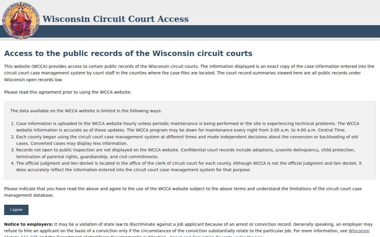 Wisconsin Circuit Court Access search for a West Bend resident lookup